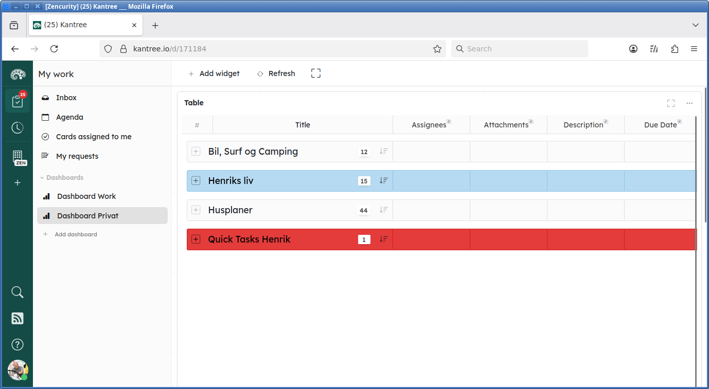 Example screenshot from kantree.io